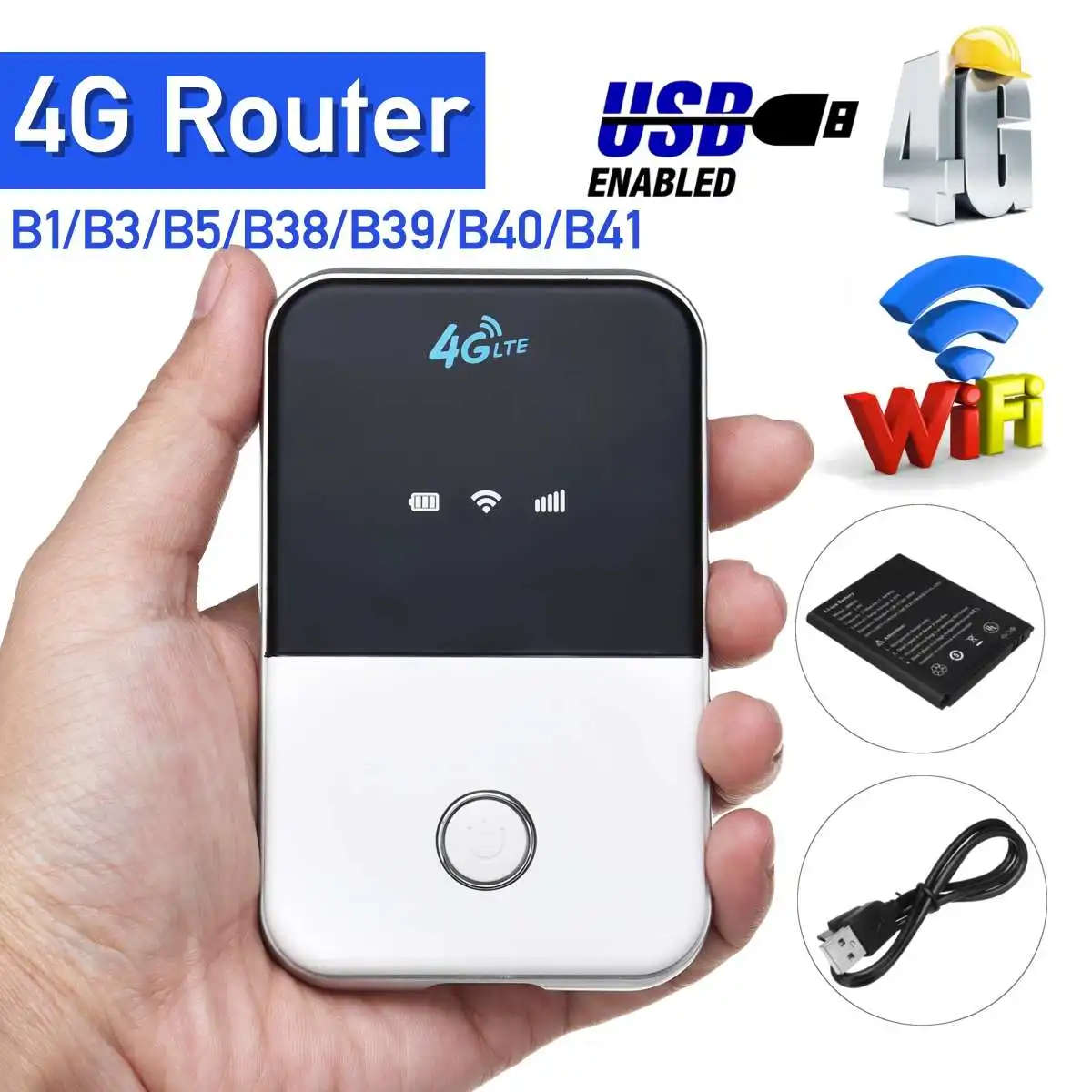 

MF903 4 mode 4G Router Mobile Wireless Pockets Wifi Hotspot Portable White Modem Support 10 Users Access