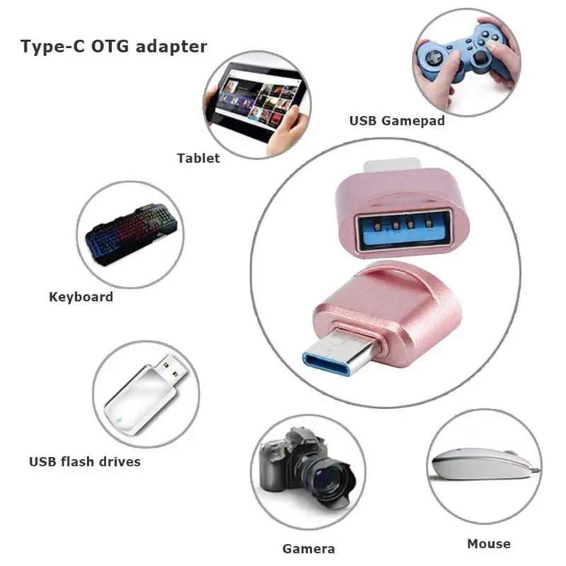 1 шт. тип-c Android OTG адаптер Micro разъем конвертер USB мужчина к USB Женский Высокое качество тип-c Android OTG адаптер