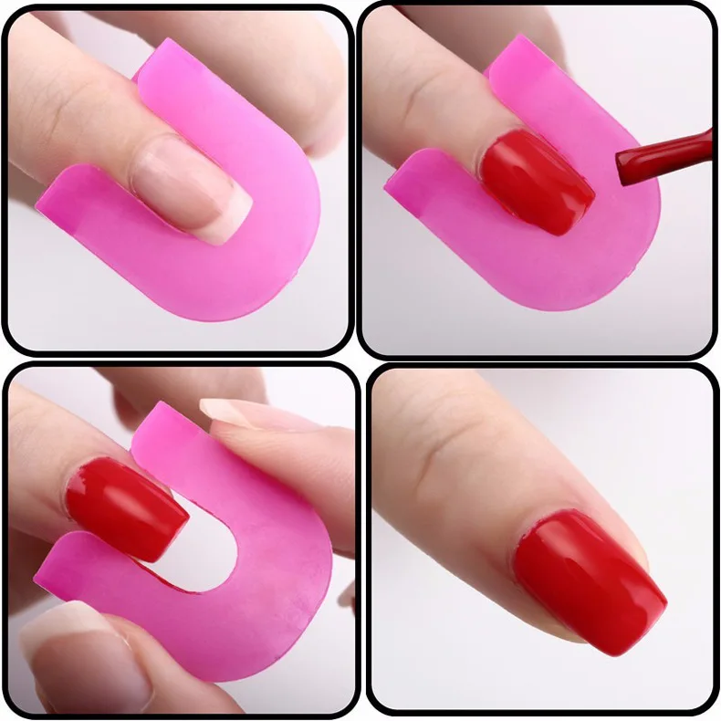 

CHARM CHICA Nail Polish Nail Shape Gel Model Clamp Manicure Manicure G Curve Shape DIY Protector Anti-overflow Finger Sticker