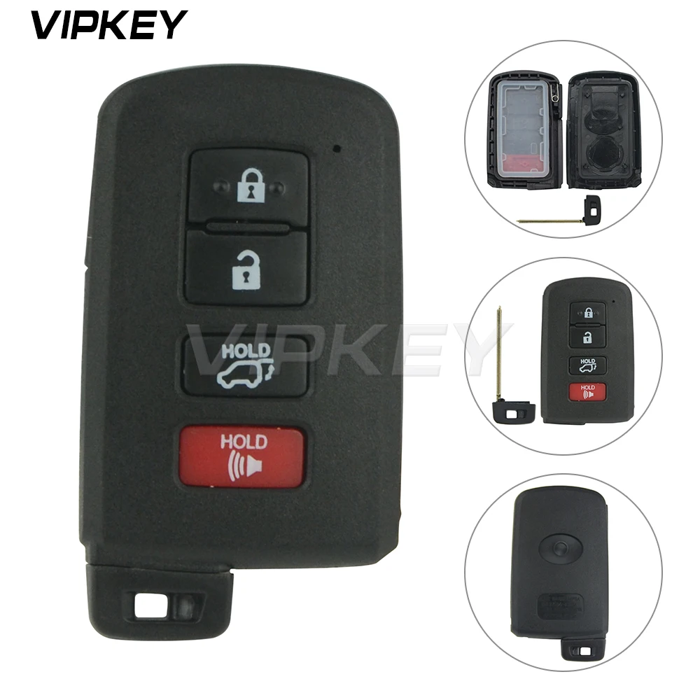 Чехол для смарт-ключей Remotekey fob 4 кнопки Toyota RAV4 2015 Бесплатная доставка | Автомобили