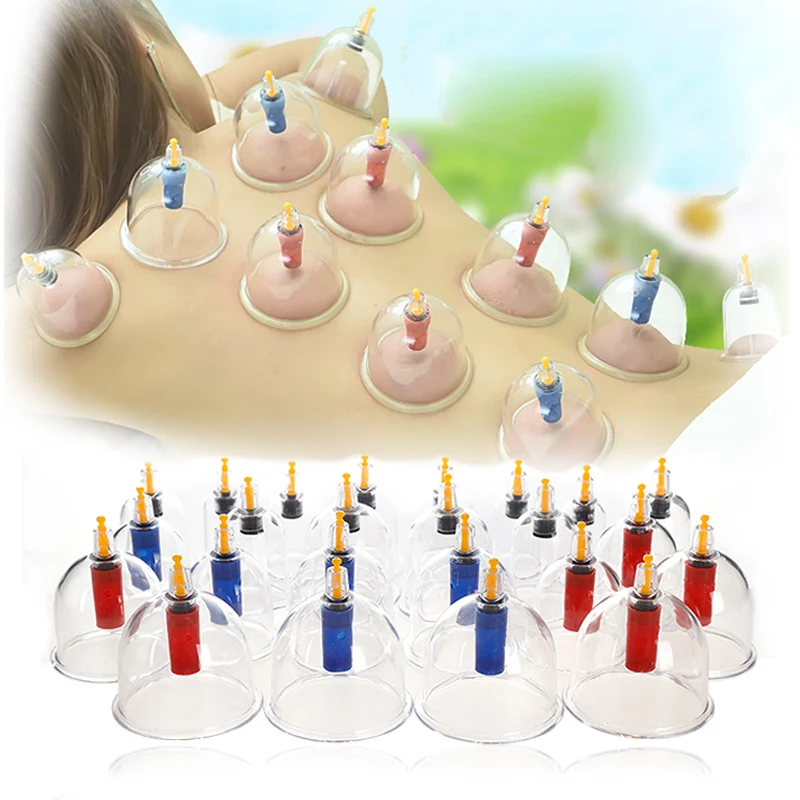 Effective Healthy 24 Cups Vacuum Cupping Suction Therapy Device Body