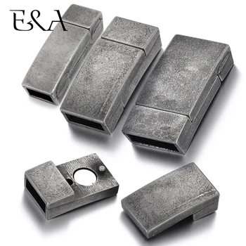 

Stainless Steel Magnetic Clasp Hole 6*3mm 8*3mm 10*3mm Vintage Leather Cord Magnet Clasps Bracelet DIY Jewelry Making Supplies