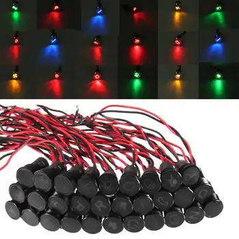 

Car Signal Lamp Turn Light Universal 12/24/36V 8mm Waterproof LED Panel Dash Panel Warning Indicator Light For Boat Car Truck 1x