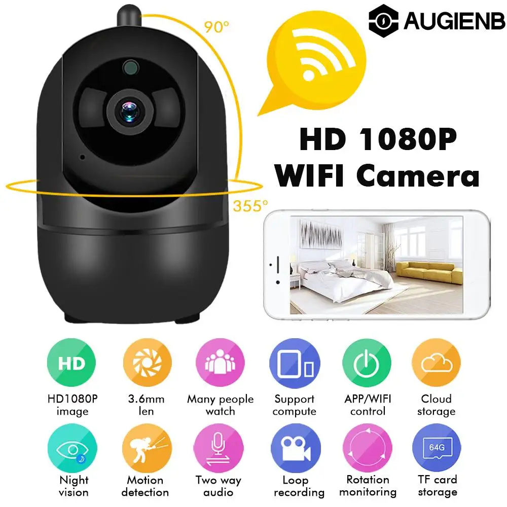 

HD 1080P Wired Wireless Security Wifi IP Camera 3.6mm 2.0MP Lens Night Vision Two Way Audio Smart Home Video System