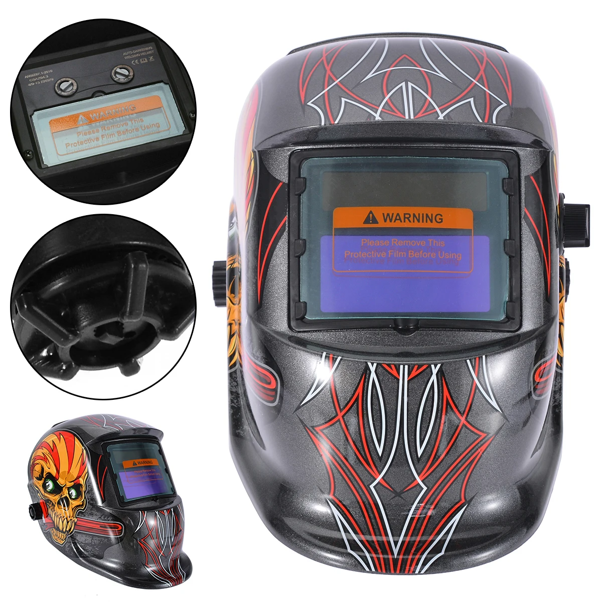 New design welding helmet 320x210x230mm welding helmet solar auto