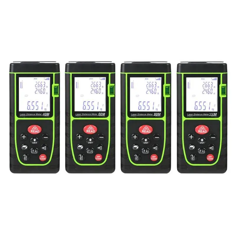

Waterproof Handheld Laser Distance Meter Rangefinder Building Measure Tool