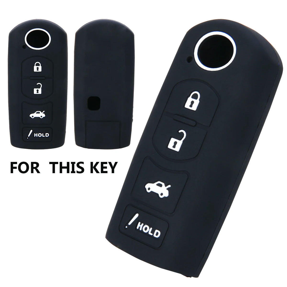 Mayitr 1pc 4 Button Silicone Key Case Dedicated Car Key Cover For MAZDA 3 6 MX 5 CX 5 CX 7 CX 9