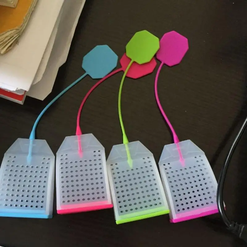

Food-grade Silicone Tea Bags Colorful Style Tea Strainers Herbal Tea Infusers Filters Scented Tea Tools Random color Teabags