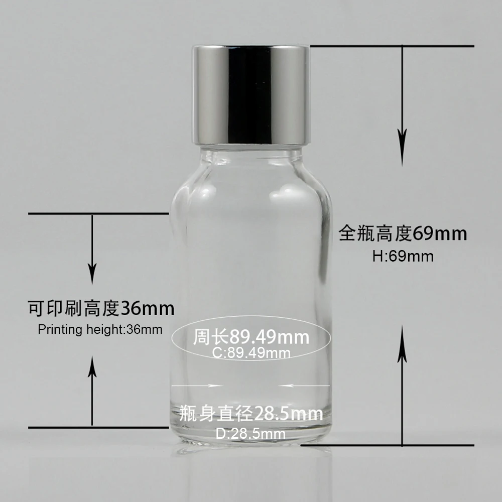 

15ml bottle essential oil clear glass dropper bottle empty portable skincare container 0.5 oz wholesale