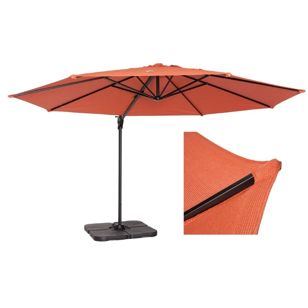 Coolaroo Cantilever Umbrella Round 12ft Terracotta In Patio