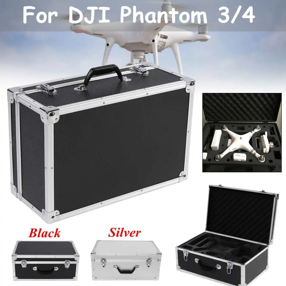 

a Black Red Blue Yellow Oled Screen Pro Aluminium Box Carrying Suitcase Hard Case Bag Box FOR RC Drone DJI Phantom 3
