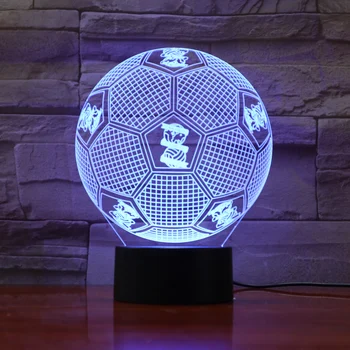 

AW-940 Custom Made Football Team Logo 3D LED Lamp Epacket Dropshipping Service Soccer 7 Colors Changing Remote Touch Control