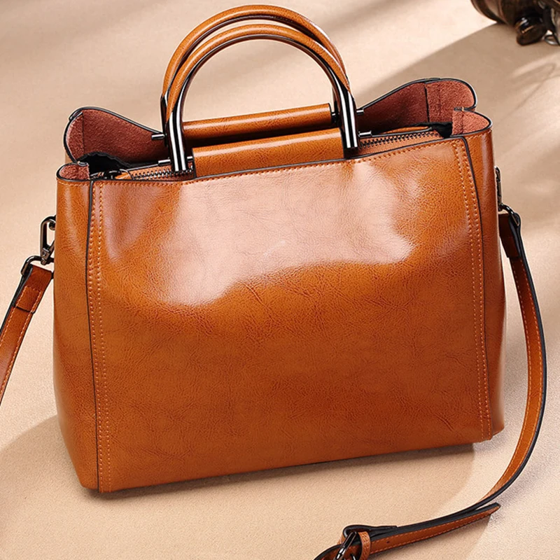 

Soft Genuine Leather Ladies Totes Bags Women Leather Handbags Shoulder Bag Luxury Designer 2019 Girls Messenger Bags Sac Femme