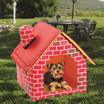 

Portable Brick Pet Cat Dog House Warm And Cozy Cat Bed Detachable East Autumn Applicable