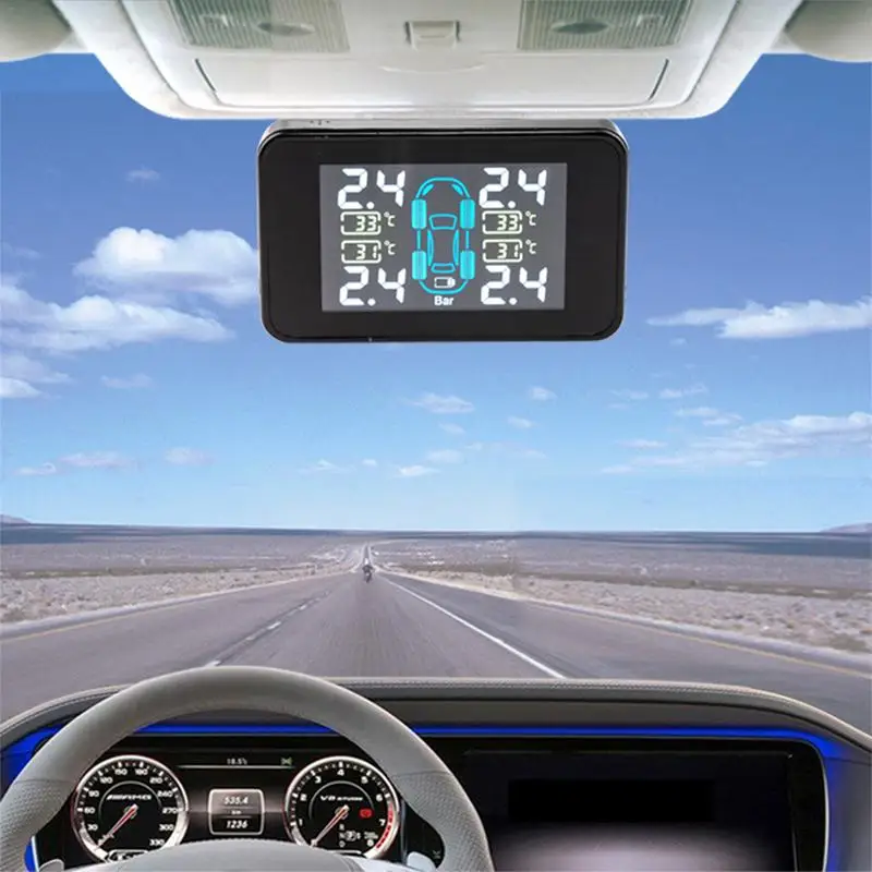 TPMS встроенные внешние датчики Солнечная зарядка автоматический Poweron