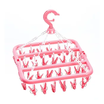 

Foldable Clip And Drip Childrens Underwear Socks Drying Rack Laundry Premium Drying Hanger Rack With 32 Clips