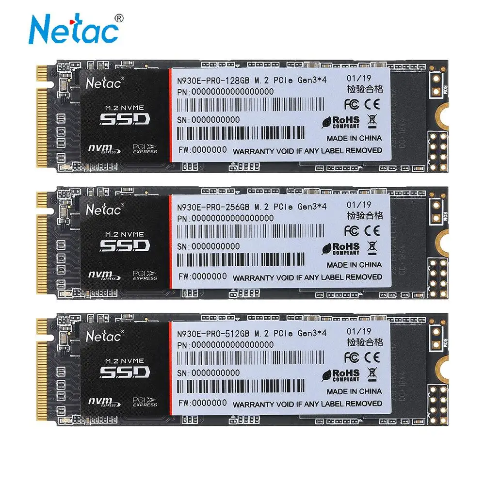  Netac N930E Pro SSD M.2 2280 SSD 128 GB NVMe PCIe Gen3 * 4 3D MLC/TLC NAND Flash solid State Drive