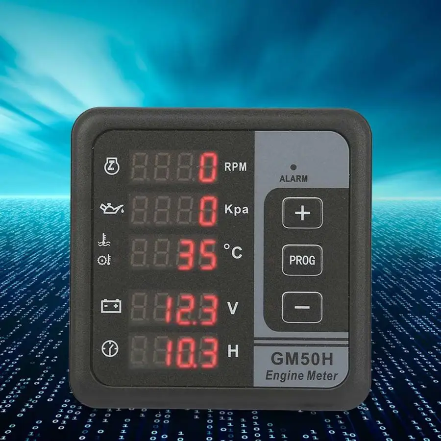 

DC 8-36V Generator Monitor Engine Digital Meter Controller Panel for Speed/Voltage/Temp Control voltage tester