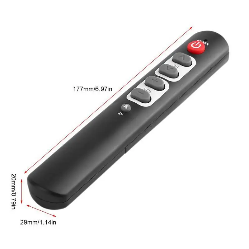 Универсальный 6 кнопок смарт-пульт дистанционного Управление большими кнопками для ТВ STB DVD, Hi-Fi, Портативный Высокое Качество ИК-пульт дистанционного управления Управление