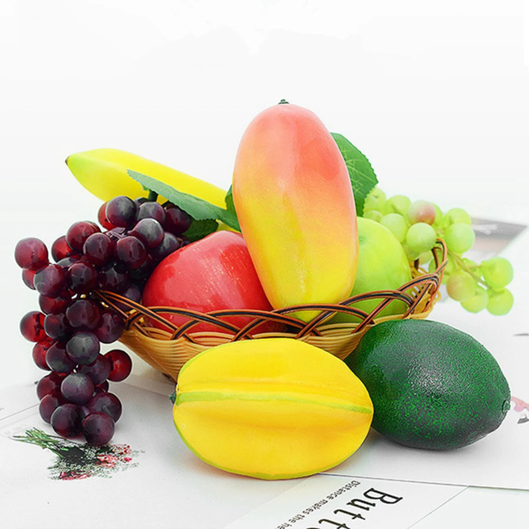 

Artificial Fruit Lifelike Simulation Fruits Decorative Plastic Solid Cabinet Home Decor Party Fake Fruit Model Mold Photo Prop