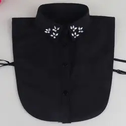 Весна новый шаблон Рубашка Dickie ногтей Жемчуг шифон ложный воротник съемный для женщин блузка оптовая продажа
