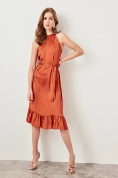 

Trendyol Cinnamon Belted Dress TWOSS19YD0032