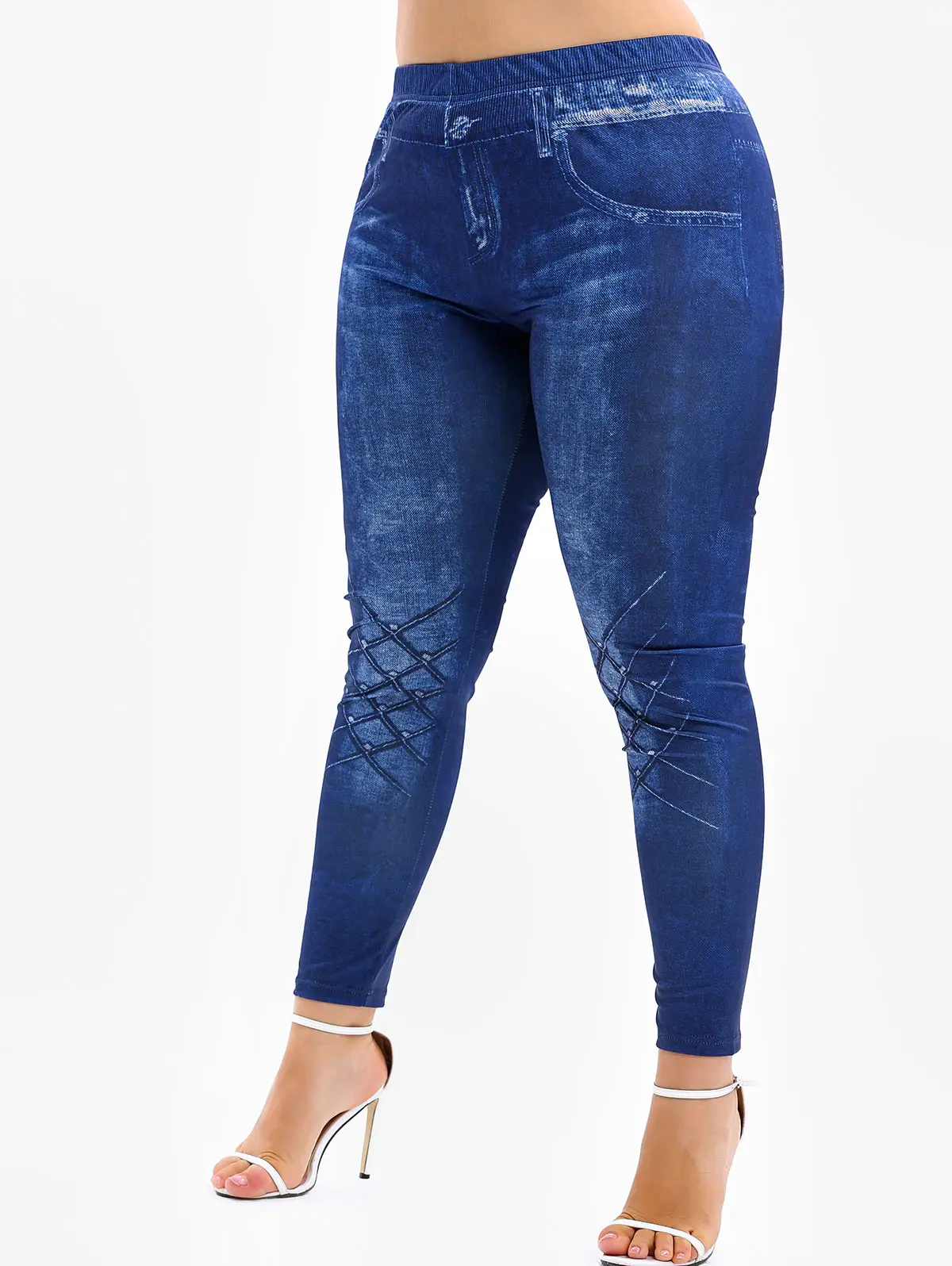 Wipalo 2019 Fashion Plus Size 3D Jean Print Skinny