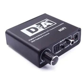 

new headphone amplifier fiber coaxial HIFI digital to analog digital fiber coaxial simulation EU Plug