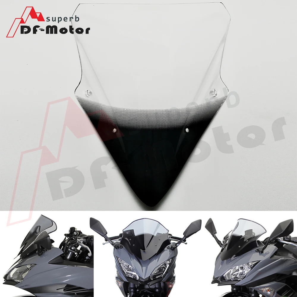 Motorcycle black Windshield Windscreen Window for KAWASAKI Ninja650