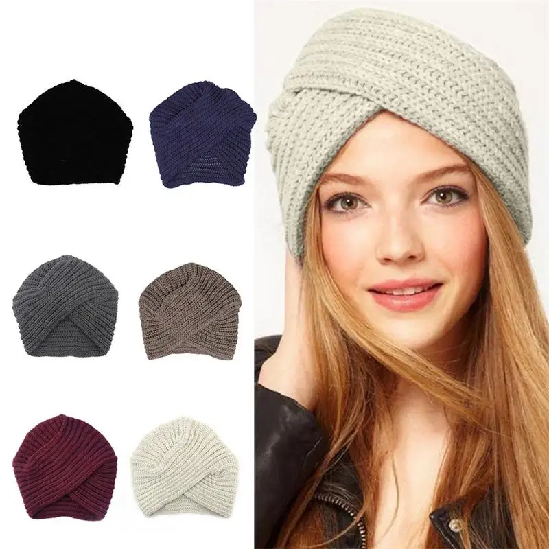 

Sell Like Hot Cakes Fashion Caps Warm Autumn Winter Knitted Hats For Women Stripes Women's Beanies 6 Colors Wholesale