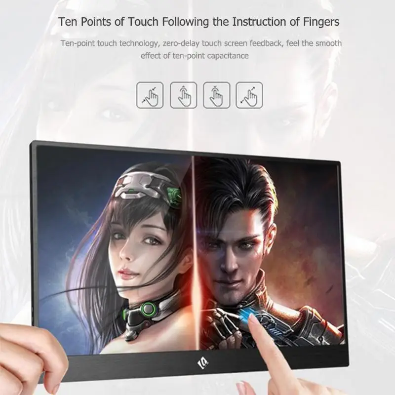 

15.6 Inch Touch Screen HDR Portable Monitor 7.6mm Thin 1920x1080p IPS HDMI HDR Monitor for PS4 XBOX One NS TV Set Box PC