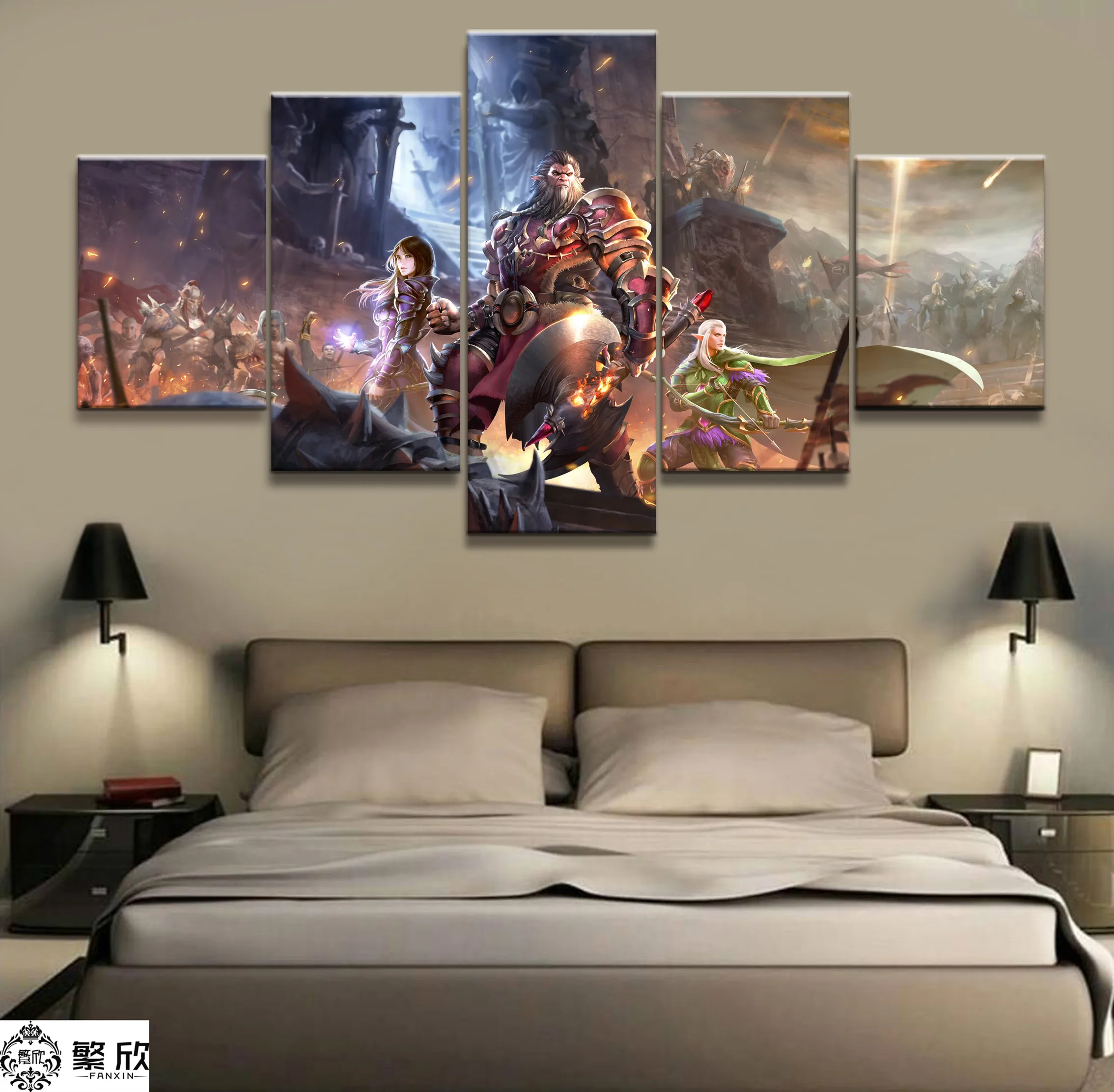 

5 Panel Land of Glory Game Canvas Printed Painting Living Room Wall Art Decor Picture Artworks Poster Canvas Wholesal