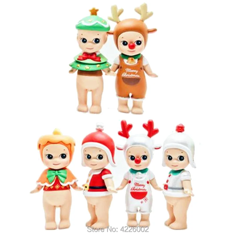 Sonny Angel Рождественская серия мини ПВХ Фигурки Kewpie Коллекционная Фигурка Набор Детские игрушки для детей подарок на день рождения