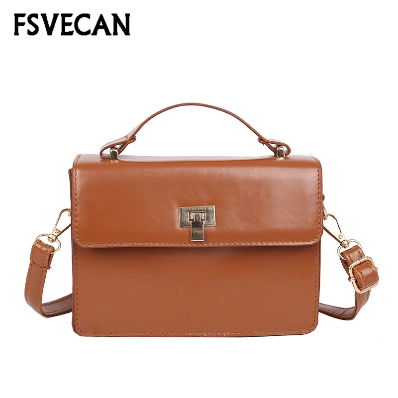 

Retro Brown Women Bags Luxury Design Brand Ladies Small Messenger Bag Flap Crossbody Shoulder Bag Pu Leather Handbag Woman 2019