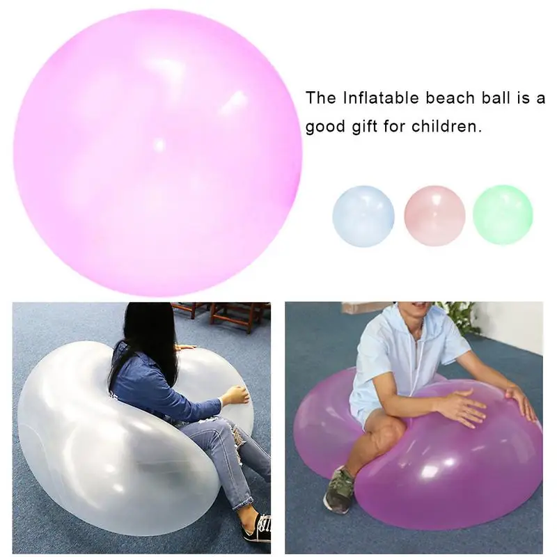 

Oversized Inflatable Ball Toy TPR Transparent Beach Bubble Ball Filled with Water Balloon for kid children Drop Shipping