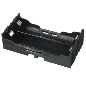 

18650-PC4 3.7V 2-Slot Plastic Battery Holder Case Storage Box Pin battery case