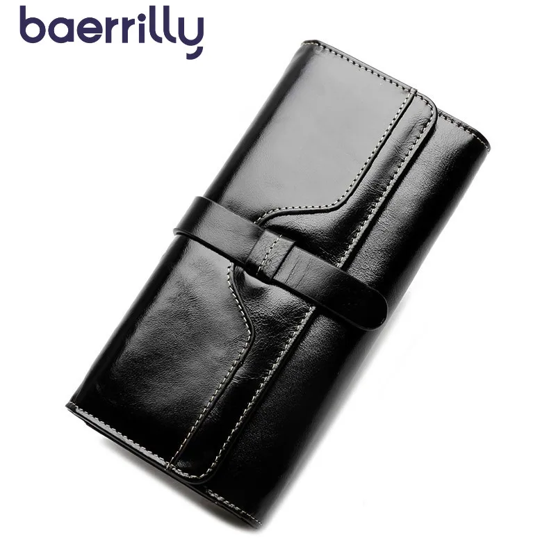 

Women Wallet Genuine Leather Wallet Coin Purse Zipper Long Clutch Bags Money Pocket Fashion Card Holder Phone Pocket Carteira