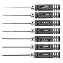 Kit de ferramentas chave de fenda hexagonal, 0.9/1.27/1.3/1.5/2.0/2.5/3.0mm, 1 peça kit de ferramentas de aço branco para drone, helicóptero rc, modelo de aeronaves, reparo
