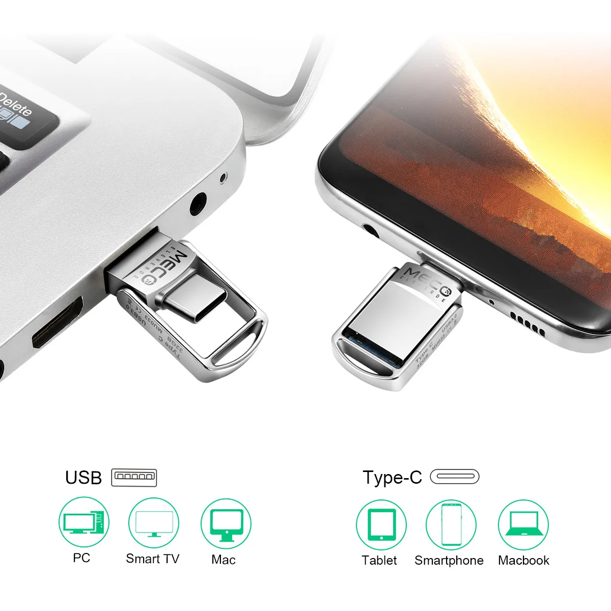 USB флеш-накопитель типа C otg USB 3,0 флеш-накопитель 32 Гб 64 Гб Флешка USB мини-карта памяти диск для телефонов ноутбуков