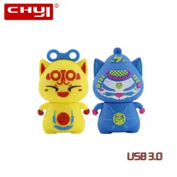 CHYI Симпатичные Lucky Cat USB Флешка 32 ГБ Флешка с героями из мультфильма 4 ГБ 8 ГБ 16 ГБ 64 ГБ накопитель личность USB 3,0 памяти для подарка