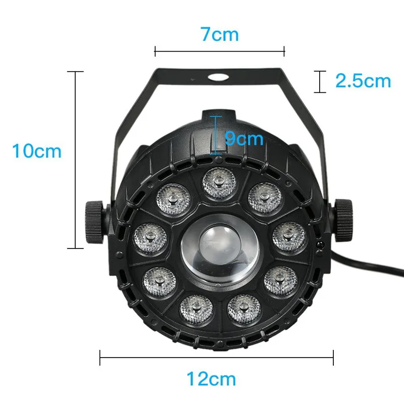 CLAITE 15 Вт RGB + желтый LED свет Par 10 Звук дистанционное управление для DJ партии с вилкой