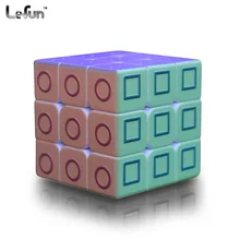 Lefun [три шага геометрические магические кубики УФ геометрическая фигура брейл отпечаток пальца три шага Магический Куб 3d рельеф 3 шага