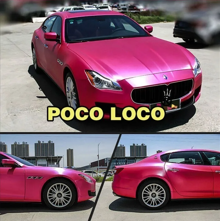 Горячая Распродажа розово красная матовая металлическая Автомобильная