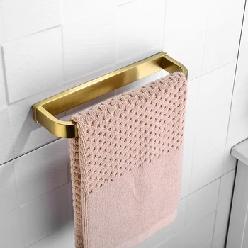 

Towel Ring Brushed Gold Towel Holder Bath Towel Rack Antique Gold Stainless Steel Towel Hangers Square Style Gold