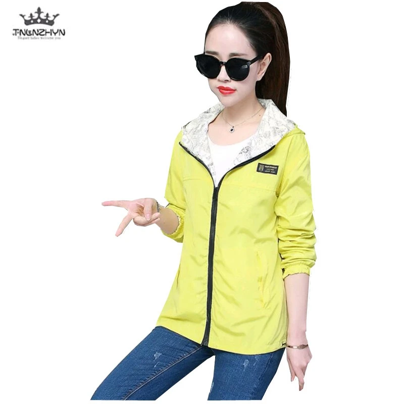 

2019 New Autumn Women Jacket Fashion jacket College Wind long sleeve students loose two sides wearing thin casual short coat A9