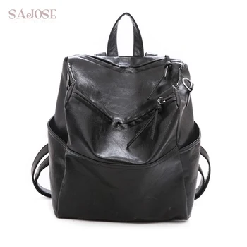 

Backpack Women High Quality Pu Leather Fahion Simple School Backpacks Teenager For Girl Designer Brand ladies Shoulder Bag
