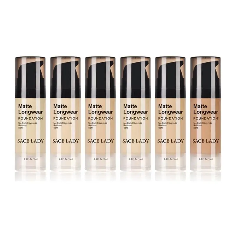 

SACE LADY Foundation Base Professional Makeup Face Matte Finish Liquid Make Up Concealer Cream Waterproof Brand Natural Cosmetic