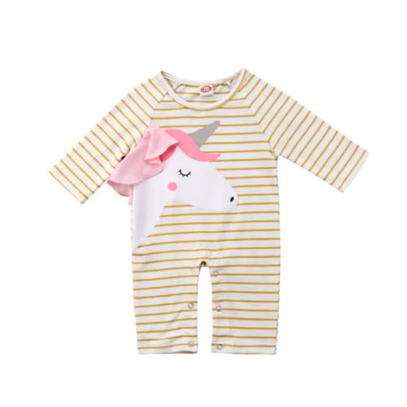 Comfortable Hot Dog Kid Cotton Crawler Infant Baby Girls Boys Long Sleeve Bodysuit