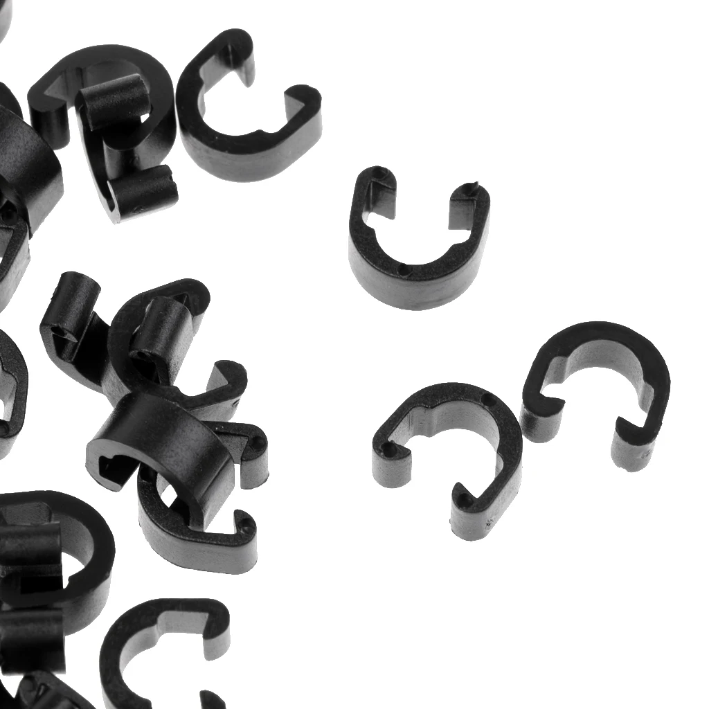 50pcs Cycle Bike Road Bicycle Mtb Brake Gear Cable C Clips Hose Guides