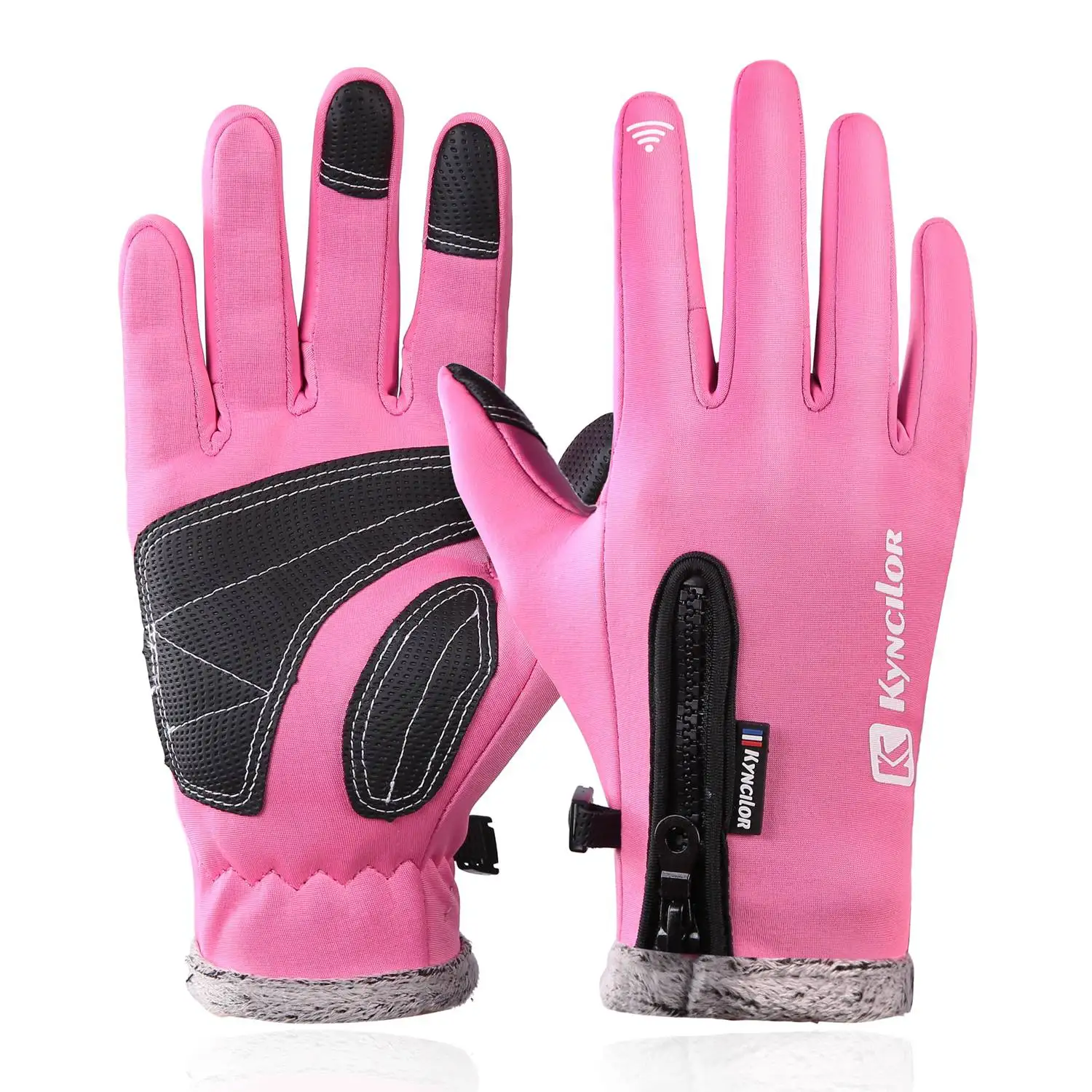 kyncilor Thicken Warm Cycling Gloves Waterproof Windproof Men Bike